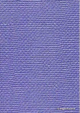 Embossed Burlap Lavender Purple Pearlescent A4 handmade, recycled paper