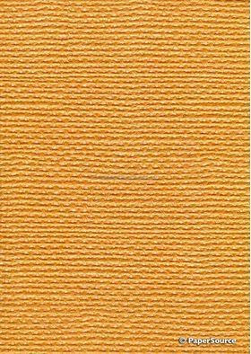 Embossed Burlap Orange Pearlescent A4 handmade, recycled paper