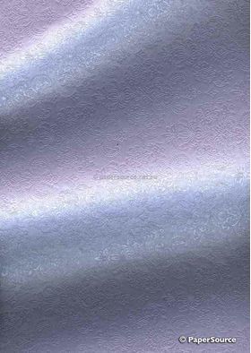 Embossed Small Crest Pastel Lilac Pearlescent A4 handmade recycled paper | PaperSource