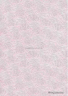 Embossed | Floret Baby Pink Pearlescent A4 handmade recycled paper | PaperSource