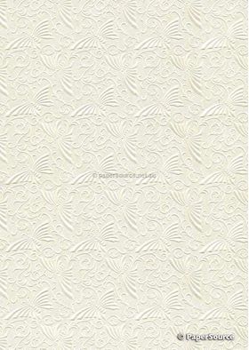 Embossed Oriental Butterfly Quartz Pearl Pearlescent A4 handmade, recycled paper | PaperSource