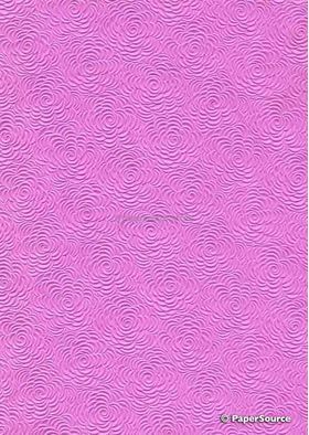 CLEARANCE Embossed Floret | Hot Pink Matte A4 handmade recycled paper | PaperSource