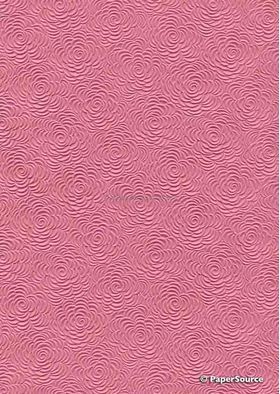 Embossed | Floret Rose Pink Matte A4 handmade recycled paper | PaperSource