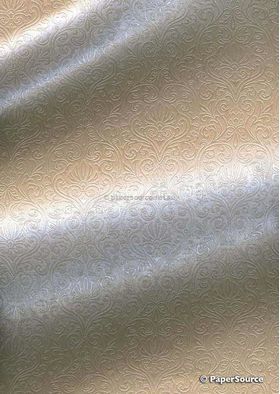 Embossed Eternity Champagne Pearlescent A4 2-sided handmade, recycled paper | PaperSource