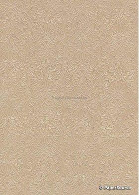 Embossed Eternity Champagne Pearlescent A4 2-sided handmade, recycled paper | PaperSource