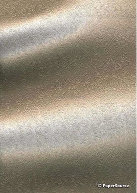 Embossed Eternity Mink Pearlescent A4 2-sided handmade, recycled paper | PaperSource