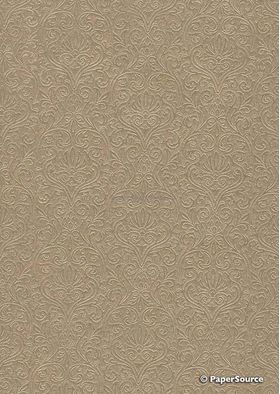 Embossed Eternity Mink Pearlescent A4 2-sided handmade, recycled paper | PaperSource