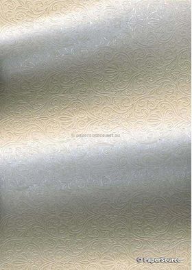 Embossed Eternity Opal Pearlescent A4 2-sided handmade, recycled paper | PaperSource