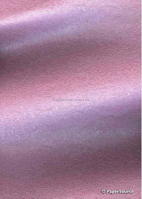 Embossed Eternity Pastel Pink Pearlescent A4 2-sided handmade, recycled paper | PaperSource