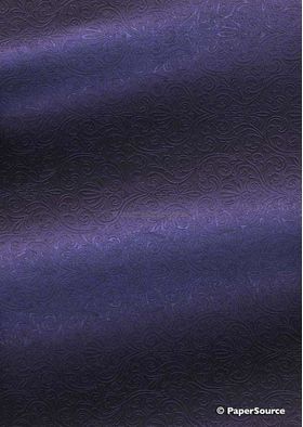 Embossed Eternity Violet Pearlescent A4 1-sided handmade, recycled paper | PaperSource