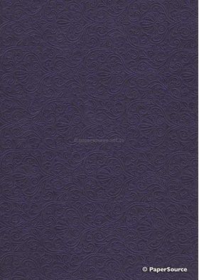 Embossed Eternity Violet purple Pearlescent A4 1-sided handmade, recycled paper | PaperSource