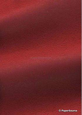 Embossed Eternity Red Matte A4 2-sided handmade, recycled paper | PaperSource