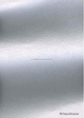 Embossed Eternity White Matte A4 handmade recycled paper | PaperSource