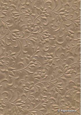 Embossed Gardenia Mink No.102 Pearlescent A4 handmade recycled paperr | PaperSource