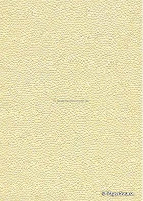 Embossed Pebble Lemon Yellow Pearlescent Style B, A4 handmade recycled paper