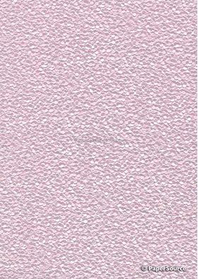 Embossed Pebble Baby Pink Pearlescent, A4 handmade recycled paper