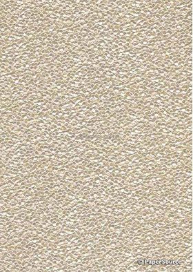Embossed Pebble Champagne Brown Pearlescent A4 2 sided colour, handmade recycled paper