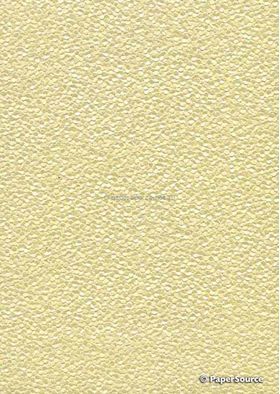 Embossed Pebble Lemon Yellow Pearlescent A4 handmade recycled paper