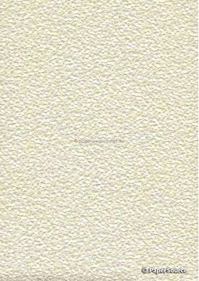 Embossed Pebble Opal Cream Pearlescent, A4 handmade recycled paper