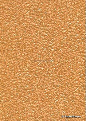 Embossed Pebble Orange Pearlescent A4 handmade recycled paper