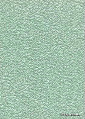 Embossed Pebble Pastel Green Pearlescent A4 handmade recycled paper
