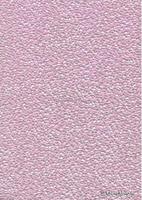 Embossed Pebble Pastel Pink Pearlescent A4 handmade recycled paper
