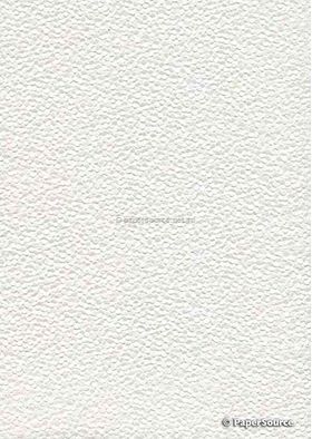 Embossed Pebble White Sheen Matte Cotton A4 handmade recycled paper