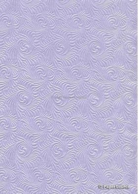 Embossed Wave Pastel Lilac Pearlescent A4 handmade, recycled paper