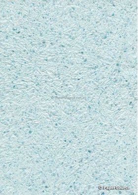 Mica Blue Mica Flakes on Off White Crush Matte A4 handmade recycled paper | PaperSource