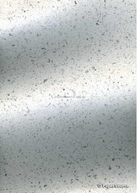 Mica Black Mica Flakes on a Smooth White Matte A4 handmade recycled paper | PaperSource