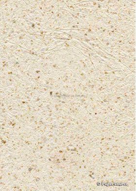 Mica Natural Mica Flakes on Crush Matte A4 handmade recycled paper | PaperSource