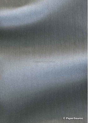 Brushed Silver Grey Embossed Metallic 120gsm Paper with black on reverse | PaperSource