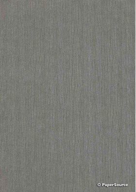 Brushed Silver Grey Embossed Metallic 120gsm Paper with black on reverse | PaperSource