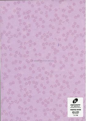 Patterned Print | Jellies Cherry Blossom Lilac, 120gsm A4 Handmade, Recycled Paper | PaperSource