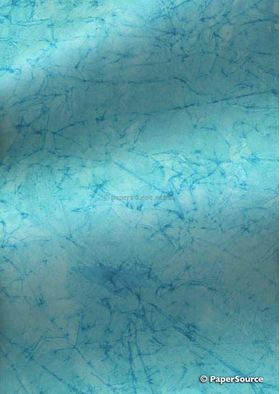 Batik Plain - Aqua Blue 120gsm Handmade Recycled Paper | PaperSource