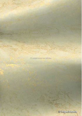 Batik Metallic - Ivory with Gold 120gsm Handmade Recycled Paper | PaperSource
