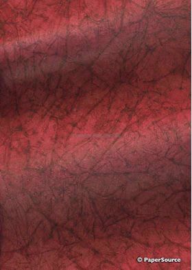 Batik Plain | Deep Red 120gsm Handmade Recycled A4 Paper-curled | PaperSource