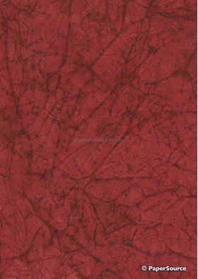 Batik Plain | Deep Red 120gsm Handmade Recycled A4 Paper | PaperSource