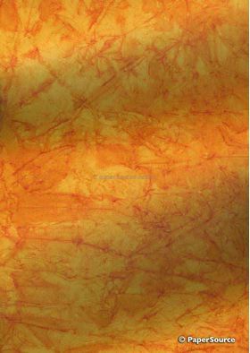 Batik Plain - Orange 120gsm Handmade Recycled Paper | PaperSource