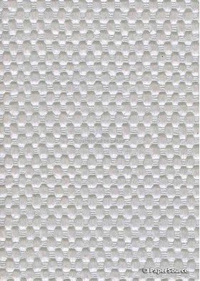 Embossed Crystal White Pearlescent Berber A4 handmade paper