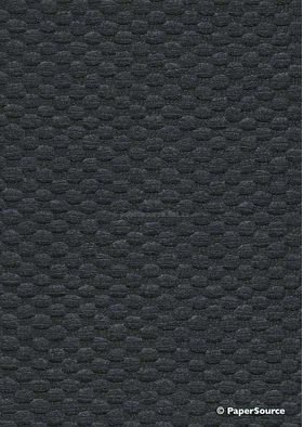 Embossed Onyx Black Sparkle Pearlescent Berber A4 handmade paper