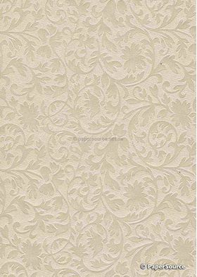 Embossed Opal Cream Pearl Brocade