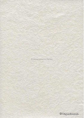 Embossed Espalier Crystal Pearlescent A4 handmade, recycled paper | PaperSource