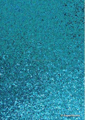 Glitter Turquoise Coarse C08 A4 specialty paper | PaperSource