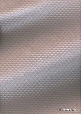 Embossed Diamond Quilt Dusty Pink Pearlescent A4 paper | PaperSource