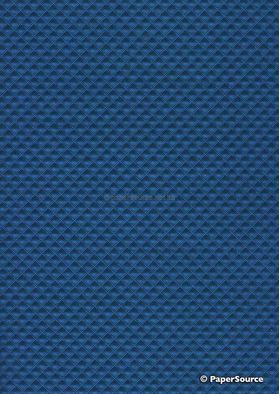 Embossed Diamond Quilt Indigo Pearlescent A4 paper | PaperSource