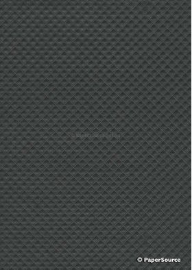 Embossed Diamond Quilt Onyx Pearlescent A4 paper | PaperSource