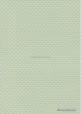 Embossed Diamond Quilt Mint Green Pearlescent A4 paper | PaperSource