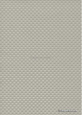 Embossed Diamond Quilt Platinum Silver Pearlescent A4 paper | PaperSource
