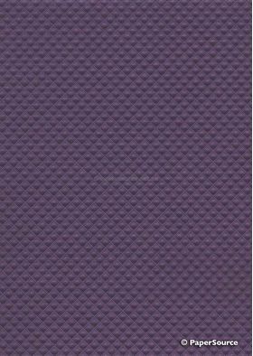 Embossed Diamond Quilt Violet Rich Purple Pearlescent A4 paper | PaperSource